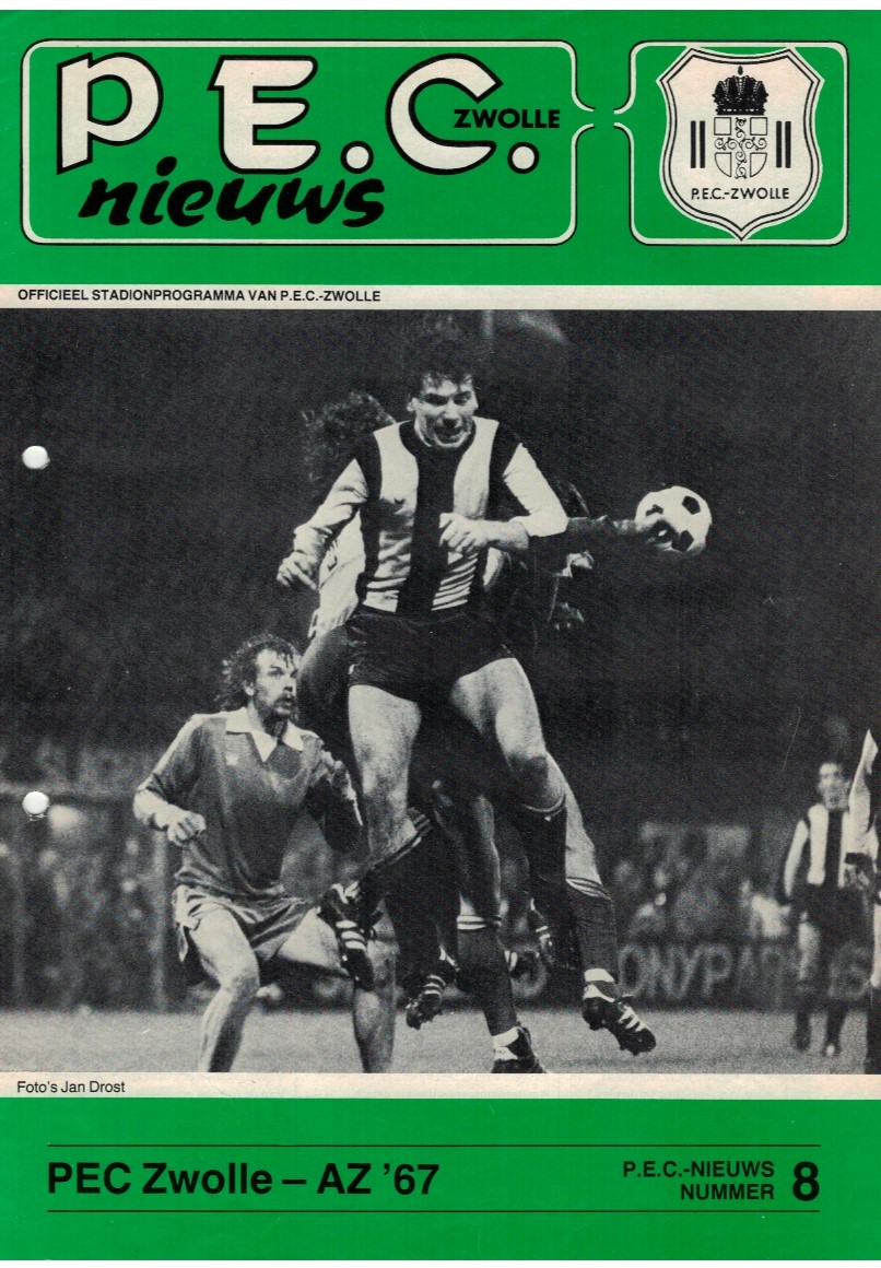 AZ Programma 8-dec-1979 PEC-Zwolle uit